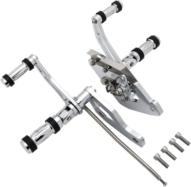 FENGREN Motorcycle Forward Controls Footpegs Levers Linkages Compatible with Kawasaki Vulcan 900 VN900 Classic 2006-2023 - Image 3